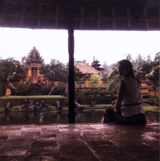 Hannah at Temple, Bali, Jan '82.