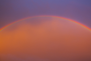 Rainbow from flat, Bath, '22.