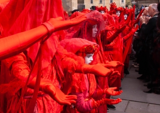 'Red Rebels', Extinction Rebellion, Bath, '24.