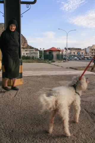 Old Lady and Dog, Nafplio, Greece, '10.
