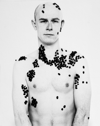 James, [College Project, after Avedon's 'The Bee Keeper'], London, '94.