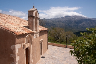 Mount Psiloritis form the Church of the Panayia, Meronas, Crete, '23.