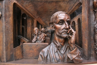 Paul Day's Statue, St Pancras, London.