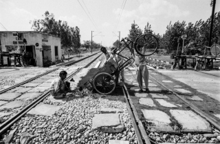 Railway repairs, Nr Kalka, India, '01.