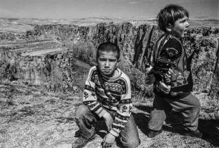 Boys above Ihlara Gorge, Turkey, '01.