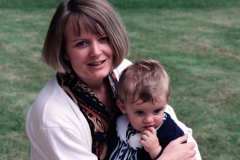 Ros and Jack on his Christening Day.