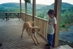 Rhys standing his ground, Canada, '90.