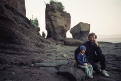 Rhys and Ed, Bay of Fundy, Canada, '90.