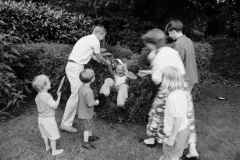 Dad falls backwards through hedge...1.
