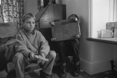 William and Paul [behind stool].