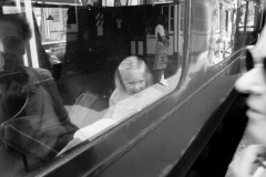 Rebekah on a Train.