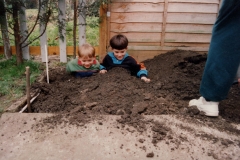 Burying the boys!