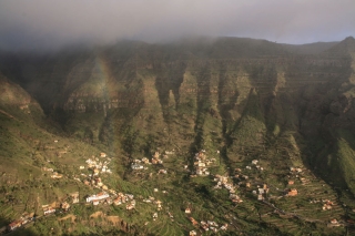 Valle Gran Rey and rainbow, '14.