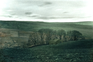 Pennine Landscape, [B&W]Painted, Co.Durham.