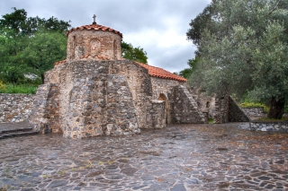 Robust stone church [name unknown], Amari Valley, Crete, '23.