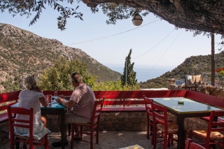 The Libyan Sea from the School House, Anidri, Crete, '23.