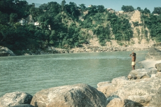 Sadhu bathing in The Ganges, '01.