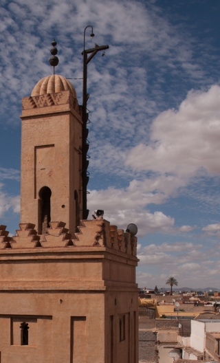 Mosque from Riad, Marrakesh, '17.