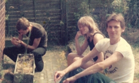 Robert, Moira and Mick, 'A Plumb Line' Theatre Co, '76.